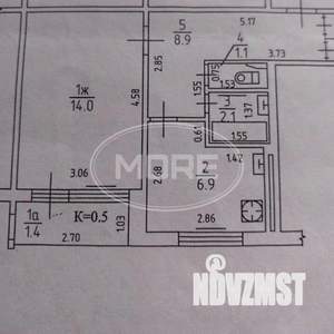 1-к квартира, вторичка, 33м2, 2/9 этаж