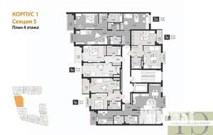 1-к квартира, вторичка, 45м2, 4/4 этаж