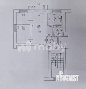 3-к квартира, вторичка, 43м2, 4/5 этаж