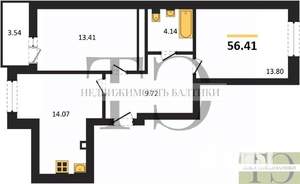 2-к квартира, вторичка, 56м2, 7/9 этаж