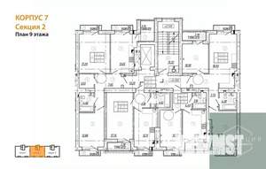 1-к квартира, вторичка, 31м2, 9/9 этаж