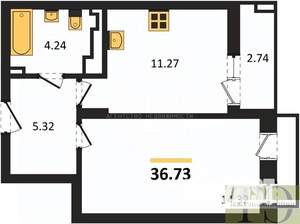 1-к квартира, вторичка, 37м2, 9/9 этаж