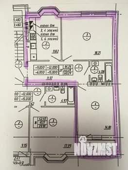2-к квартира, вторичка, 61м2, 4/7 этаж