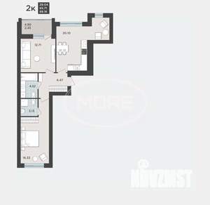 2-к квартира, вторичка, 66м2, 2/9 этаж