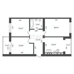 3-к квартира, вторичка, 81м2, 3/10 этаж