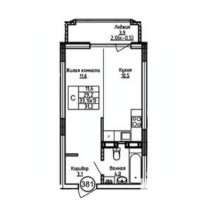 Студия квартира, вторичка, 31м2, 4/9 этаж