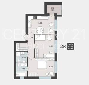 2-к квартира, вторичка, 66м2, 2/9 этаж