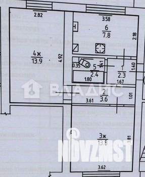 2-к квартира, вторичка, 44м2, 1/2 этаж