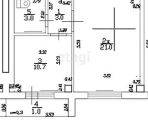 1-к квартира, вторичка, 35м2, 9/10 этаж