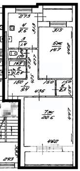 2-к квартира, вторичка, 60м2, 2/3 этаж