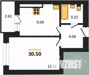1-к квартира, вторичка, 31м2, 4/9 этаж