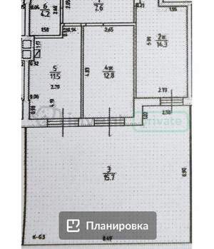 2-к квартира, вторичка, 100м2, 2/8 этаж