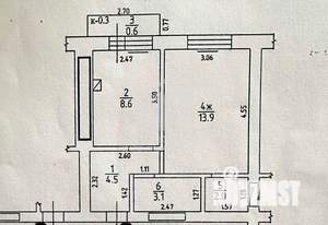 1-к квартира, вторичка, 33м2, 4/5 этаж