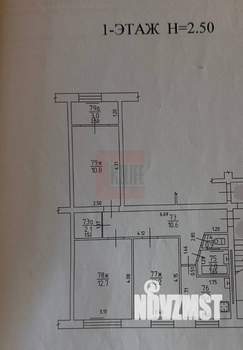 3-к квартира, вторичка, 59м2, 1/5 этаж