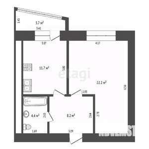 1-к квартира, вторичка, 47м2, 2/14 этаж