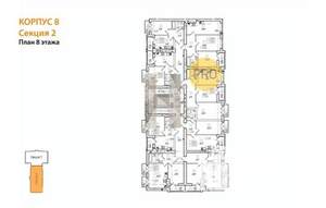 1-к квартира, вторичка, 39м2, 8/8 этаж