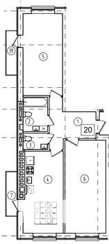 2-к квартира, строящийся дом, 70м2, 3/9 этаж