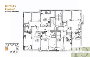 2-к квартира, вторичка, 60м2, 7/9 этаж