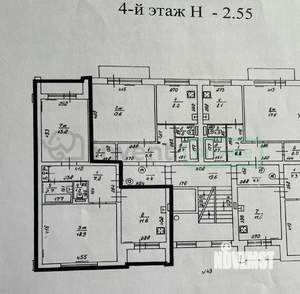 2-к квартира, вторичка, 55м2, 4/5 этаж