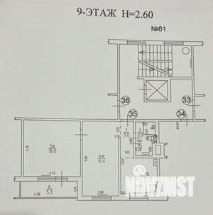 2-к квартира, вторичка, 51м2, 9/9 этаж