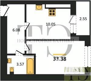 1-к квартира, вторичка, 33м2, 3/9 этаж