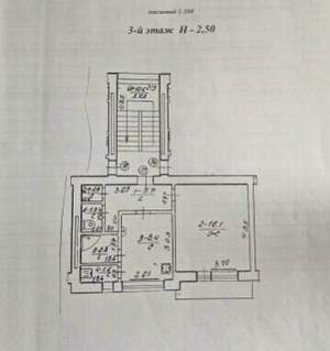 1-к квартира, вторичка, 37м2, 3/3 этаж