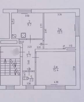 2-к квартира, вторичка, 46м2, 3/3 этаж