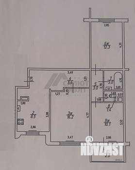 3-к квартира, вторичка, 65м2, 2/9 этаж