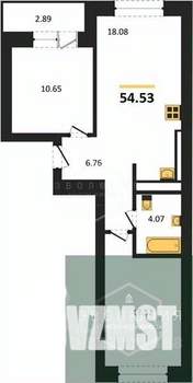 2-к квартира, вторичка, 55м2, 2/9 этаж