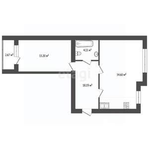 2-к квартира, вторичка, 67м2, 5/6 этаж