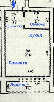 Студия квартира, вторичка, 33м2, 3/9 этаж