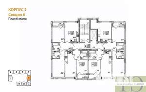 1-к квартира, вторичка, 38м2, 6/9 этаж