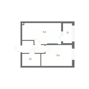 1-к квартира, вторичка, 38м2, 8/8 этаж