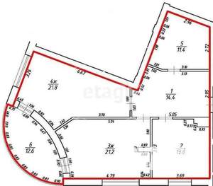 2-к квартира, вторичка, 83м2, 2/9 этаж