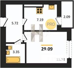 2-к квартира, вторичка, 55м2, 2/8 этаж