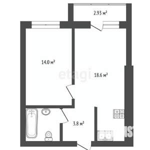 1-к квартира, вторичка, 41м2, 5/10 этаж