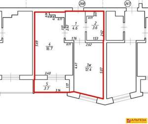 1-к квартира, сданный дом, 37м2, 3/16 этаж