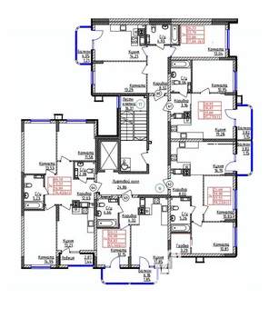 2-к квартира, строящийся дом, 55м2, 6/9 этаж