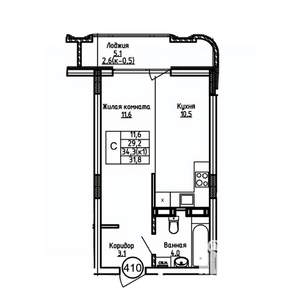 Студия квартира, вторичка, 32м2, 7/9 этаж