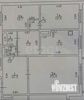 3-к квартира, вторичка, 85м2, 4/9 этаж