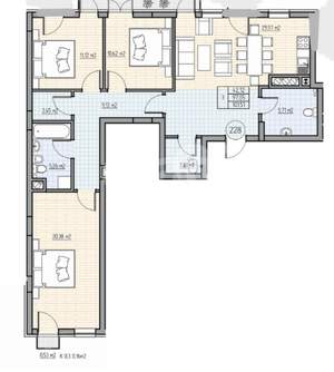3-к квартира, вторичка, 112м2, 1/7 этаж