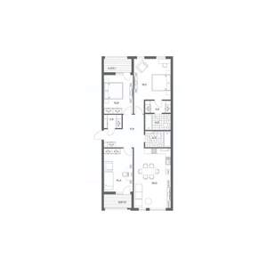 3-к квартира, строящийся дом, 103м2, 8/18 этаж