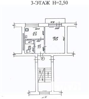 1-к квартира, вторичка, 28м2, 3/5 этаж