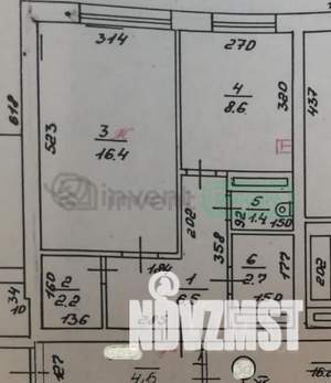 1-к квартира, вторичка, 39м2, 1/12 этаж