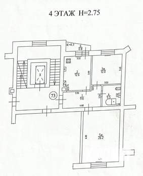 2-к квартира, вторичка, 66м2, 4/9 этаж