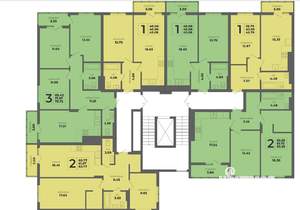 2-к квартира, строящийся дом, 62м2, 8/8 этаж