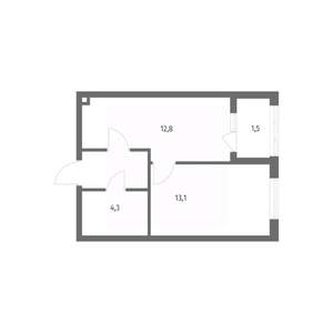 1-к квартира, вторичка, 35м2, 4/8 этаж