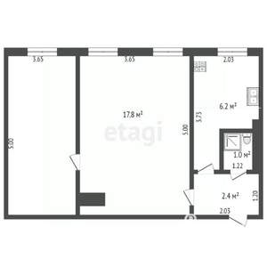 2-к квартира, вторичка, 38м2, 3/4 этаж