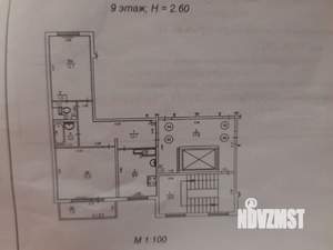 2-к квартира, вторичка, 56м2, 9/9 этаж