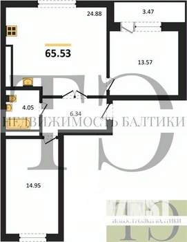 2-к квартира, вторичка, 66м2, 5/9 этаж